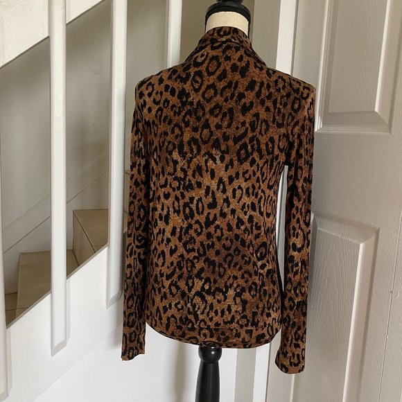 Chico's Travelers Two Piece Animal Print Jacket - Picture 3 of 7